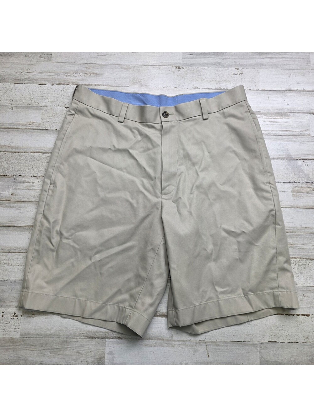 BROOKS BROTHERS Men's Lightweight Advantage Chino Tan Cotton Shorts Size 32
